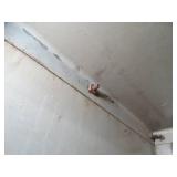 7ft Tall Metal Shelf with wood Drawers