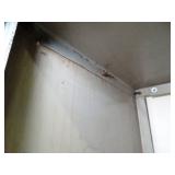 7ft Tall Metal Shelf with wood Drawers