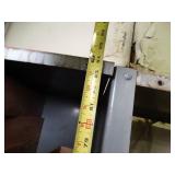 7ft Tall Metal Shelf with wood Drawers