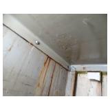 7ft Tall Metal Shelf with wood Drawers