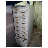 Shallow Drawer File Cabinet w/ Contents