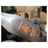 Box of old Empty Glass Bottles