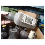 Box of old Empty Glass Bottles