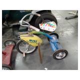 Vintage Colorful Kids Murry Tricycle / Mickey Mouse Bell