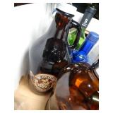 Oil Lamp and Old Bottles