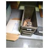 Ammo Can Missing Lid w/ Misc Metal Contents