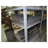 Large Rack Full of Metal Shelving Parts Use or Scrap