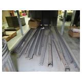 Large Rack Full of Metal Shelving Parts Use or Scrap