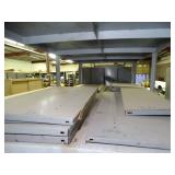 Large Rack Full of Metal Shelving Parts Use or Scrap