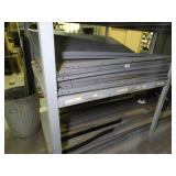 Large Rack Full of Metal Shelving Parts Use or Scrap