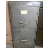 2 - 2 Drawer Metal File Cabinets