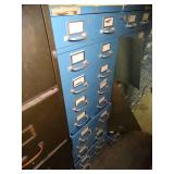 Blue Cole Small Parts Metal File Cabinet