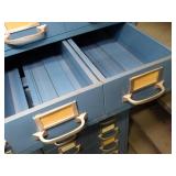 Blue Cole Metal 10 Drawer File Cabinet