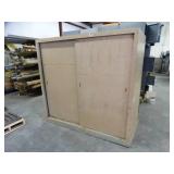 Large Wood Cabinet w/ Sliding Doors
