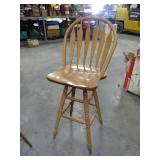 Adult Sized Rotating Wood Bar Stool