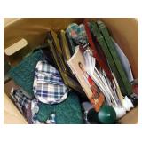 Large Box of Home Decor - Some Framed Prints - Candles and Misc