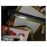Large Box of Home Decor - Some Framed Prints - Candles and Misc
