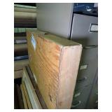 Metal File Cabinet and Narrow Wood Box