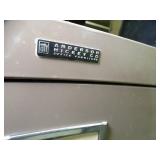 Metal File Cabinet and Narrow Wood Box