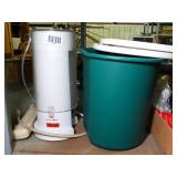 Tea Maker and Trash Cans