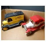 Old Metal Car and Animal Banks / Paper Coin Rolls