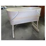 White Wicker Baby Crib