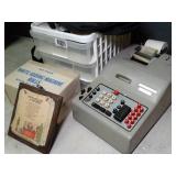 Vintage Adding Machine and Misc