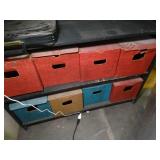 Black Shelf with Colorful Organizers