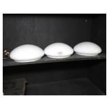 3 White Glass Light Globes