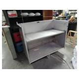 Vertical Aluminum Wheeled Shop Cart with Shelf
