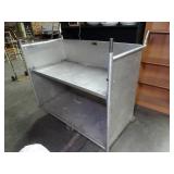 Vertical Aluminum Wheeled Shop Cart with Shelf
