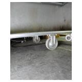 Vertical Aluminum Wheeled Shop Cart with Shelf