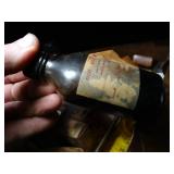 Misc old Medicine Bottles and Misc Office Supplies