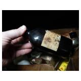 Misc old Medicine Bottles and Misc Office Supplies