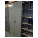 2 Door 6Ft Tall Metal Cabinet w/o Contents