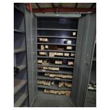 78" tall 2 Door Metal Cabinet w/ Boxes inside