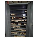 78" tall 2 Door Metal Cabinet w/ Boxes inside