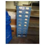 Blue Metal File Cabinet - Parts - Craft - Tool Storage