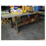 8 Ft Work Table Sturdy Metal Legs