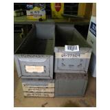 4 Metal Drawer Lot