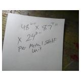 BLD 4 W - 7ftx4ft metal rack or shelving contents not included- bolted together...  must be picked up on the last day of load out