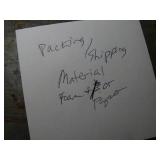 Packing and Shipping Materials