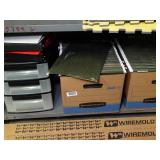 Misc. office supplies- organizer- binders- hanging files