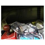 Misc. office supplies- computer keyboard, stamps, and more