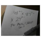 7Ft Tall Metal Shelving no contents