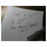 7Ft tall Metal shelving - pick up on the last day of the loadout