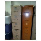Two metal filing cabinets
