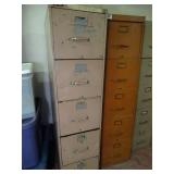 Two metal filing cabinets