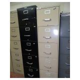 Two metal filing cabinets