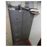 Two metal filing cabinets
